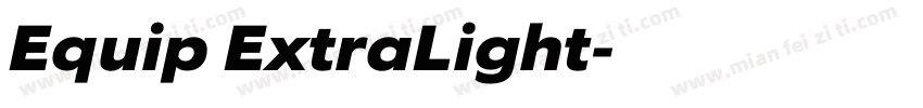 Equip ExtraLight字体转换